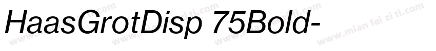 HaasGrotDisp 75Bold字体转换
